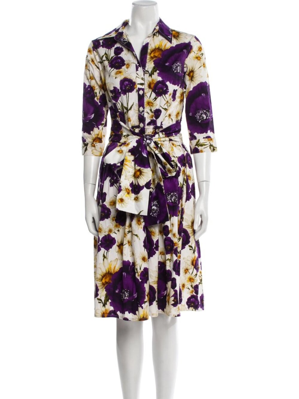 Samantha Sung Floral Print Dress Size 4